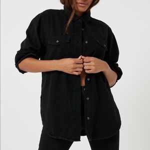 Missguided Oversized Boyfriend Denim Shirt